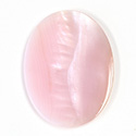 Shell Flat Back Cabochon - Oval 40x30MM PINK MUSSEL Shell