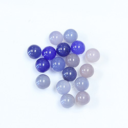 Gemstone No-Hole Ball - 06MM BLUE AGATE (Calcedon Dyed Blue)