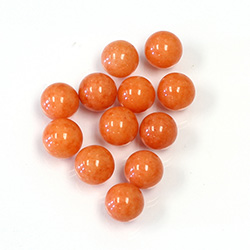 Gemstone No-Hole Ball - 08MM DOLOMITE DYED CORAL