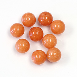 Gemstone No-Hole Ball - 10MM DOLOMITE DYED CORAL