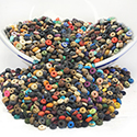 Genuine Bead Bone Rodelle Spacer -Approx 3x6mm with variation, Mixed colors and antiqued finish  (MIX 25)