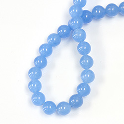 Gemstone Bead - Smooth Round 1.2MM Diameter Hole 08MM QUARTZ DYED CALCEDON