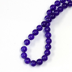 Gemstone Bead - Smooth Round 1.5MM Diameter Hole 06MM DYED AMETHYST QUARTZ