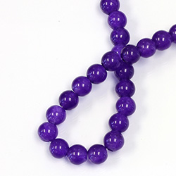 Gemstone Bead - Smooth Round 2.5MM Diameter Hole 08MM QUARTZ DYED AMETHYST