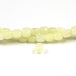 Gemstone Bead - Smooth Nugget 2.5MM Diameter Hole 06x8MM QUARTZ DYED LEMON