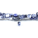 Gemstone Bead - Smooth Nugget 2.5MM Diameter Hole 06x8MM BLUE SODALITE