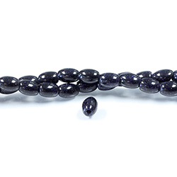 Man-made Bead - Smooth Rice 2.5MM Diameter Hole 06x8MM BLUE GOLDSTONE