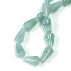 Gemstone Bead - Pear Smooth 18x11MM LT AVENTURINE-GREEN