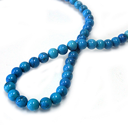 Gemstone Bead - Smooth Round 08MM HOWLITE DYED CHINESE TURQ