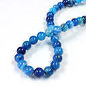 Gemstone Bead - Smooth Round 08MM AGATE DYED TEAL