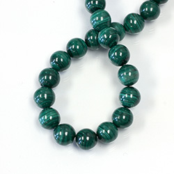 Gemstone Bead - Smooth Round 10MM MALACHITE