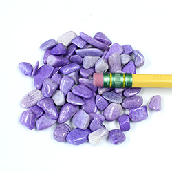 Gemstone Tumble Polished - #2 SIZE QUARTZ DYED PURPLE