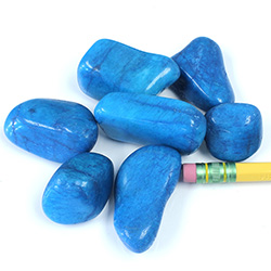 Gemstone Tumble Polished - LARGE SIZE HOWLITE DYED TURQUOISE