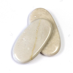 Gemstone Flat Back Single Bevel Buff Top - Oval 30x16MM RIVERSTONE
