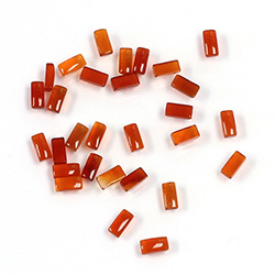 Gemstone Flat Back Buff Top Straight Side Stone - Cushion 04x2MM CORNELIAN