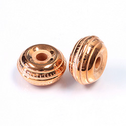 Plastic Bead Fancy - WHEEL 21MM COPPER COATED