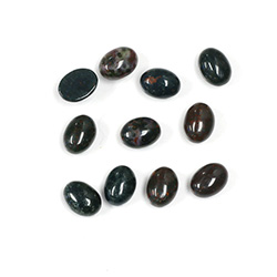 Gemstone Cabochon - Oval 08x6MM BLOODSTONE