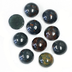 Gemstone Cabochon - Round 09MM BLOODSTONE