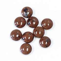 Gemstone Cabochon - Round 09MM RED OBSIDIAN