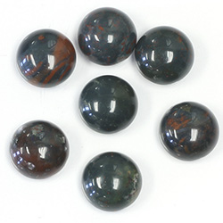 Gemstone Cabochon - Round 11MM BLOODSTONE