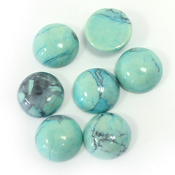 Gemstone Cabochon - Round 11MM HOWLITE DYED GREEN