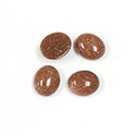 Man-made Cabochon - Oval 12x10MM BROWN GOLDSTONE