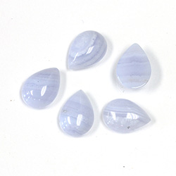 Gemstone Cabochon - Pear 14x10MM BLUE LACE AGATE