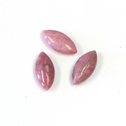 Gemstone Cabochon - Navette 15x7MM RHODONITE