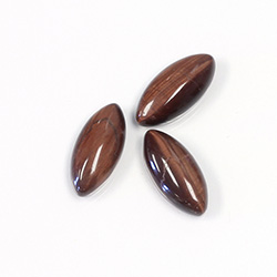 Gemstone Cabochon - Navette 15x7MM TIGEREYE RED