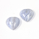 Gemstone Cabochon - Heart 18MM BLUE LACE AGATE