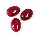 Gemstone Cabochon - Oval 18x13MM JADE DYED RED