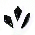 Gemstone Cabochon - Spear 24x12x5MM BLACK ONYX