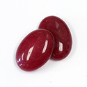Gemstone Cabochon - Oval 25x18MM JADE DYED RED