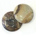 Gemstone Cabochon - Round 30MM LANDSCAPE JASPER