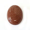 Man-made Cabochon - Oval 30x22MM BROWN GOLDSTONE