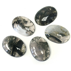 Gemstone Cabochon - Oval 30x22MM MOSS AGATE