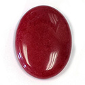 Gemstone Cabochon - Oval 40x30MM JADE DYED RED