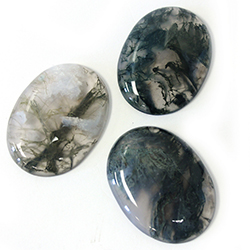 Gemstone Cabochon - Oval 40x30MM MOSS AGATE