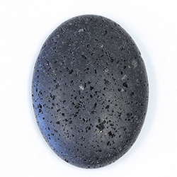 Gemstone Cabochon - Oval 40x30MM LAVA STONE BLACK
