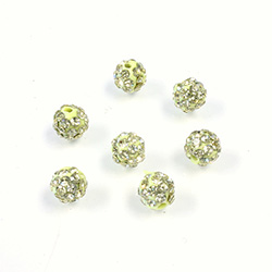 Rhinestone Bead Pave with 1.0MM Hole Metal Base Round 06MM JONQUIL