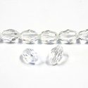 Chinese Cut Crystal Bead - Oval 09x6MM CRYSTAL