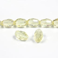 Chinese Cut Crystal Bead - Oval 09x6MM JONQUIL