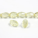 Chinese Cut Crystal Bead - Oval 09x6MM JONQUIL