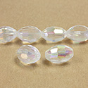Chinese Cut Crystal Bead - Oval 11x8MM CRYSTAL AB