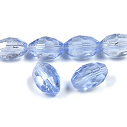 Chinese Cut Crystal Bead - Oval 11x8MM LT SAPPHIRE