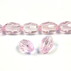 Chinese Cut Crystal Bead - Oval 11x8MM ROSALINE