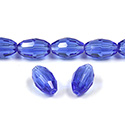 Chinese Cut Crystal Bead - Oval 11x8MM SAPPHIRE