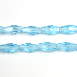 Chinese Cut Crystal Bead - Elongated Diamond 08x4MM AQUA