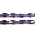 Chinese Cut Crystal Bead - Elongated Diamond 08x4MM DARK AMETHYST