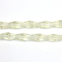 Chinese Cut Crystal Bead - Elongated Diamond 08x4MM JONQUIL